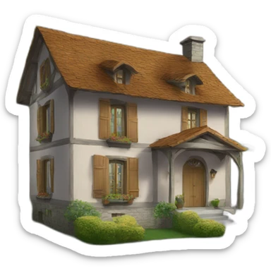 Maison en débris sticker
