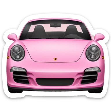 pink porsche sticker