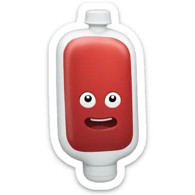 hot water bottle red sticker