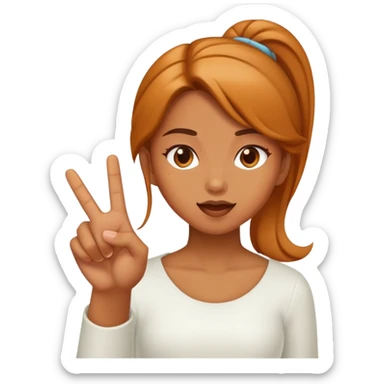 Carmel skin girl flipping somebody off sticker