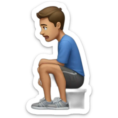 Guy hurting knee sticker