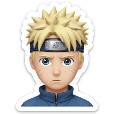 Naruto Anime style boy head sticker
