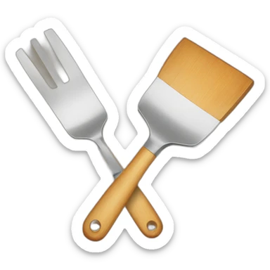 chinese wok and spatula sticker