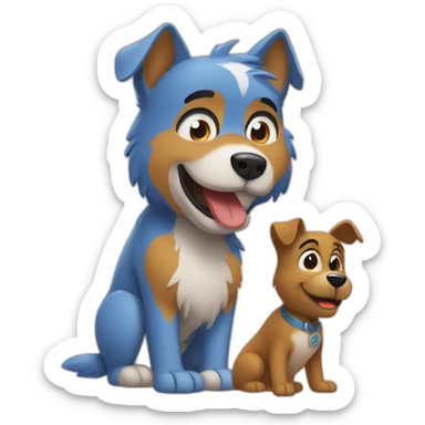 bingo and bluey sticker
