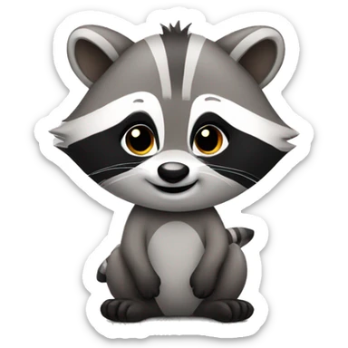 A cute racoon sticker