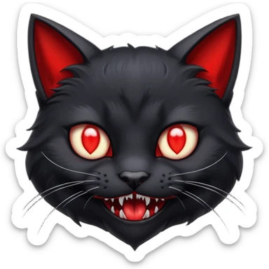 vampire cat sticker