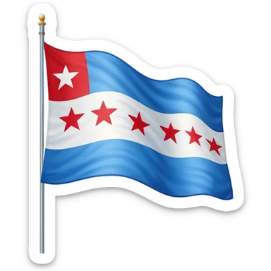 Chicago flag sticker