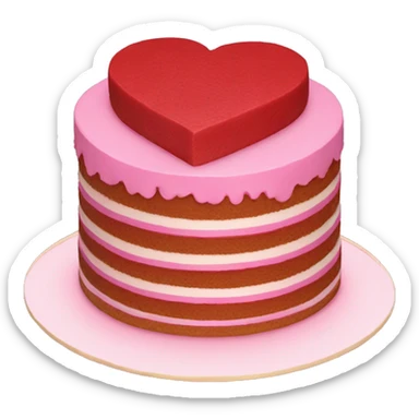 layered valentine’s day cake sticker