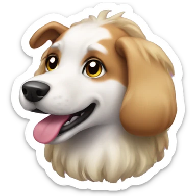 dog on aunicorn sticker