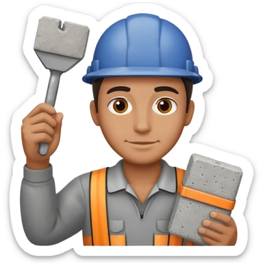 Un portugais avec du ciment dans les mains  sticker