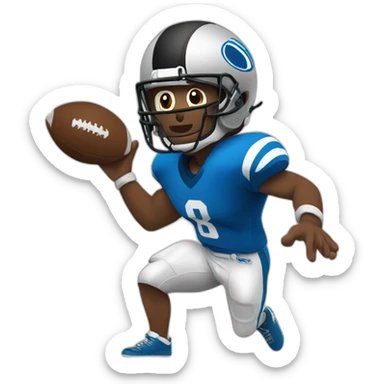 throwing football sticker