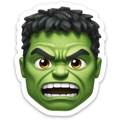 Hulk head  sticker