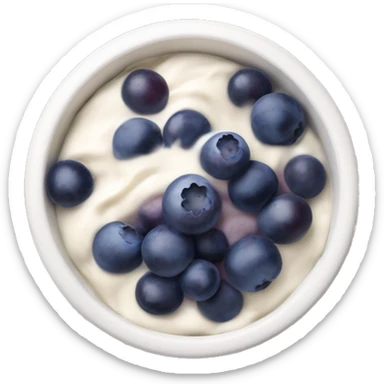 yoghurt bowl with grapes and blueberries sticker