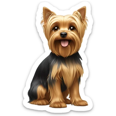 Yorkie peeing on wall sticker