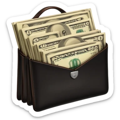 деньги в портфеле sticker