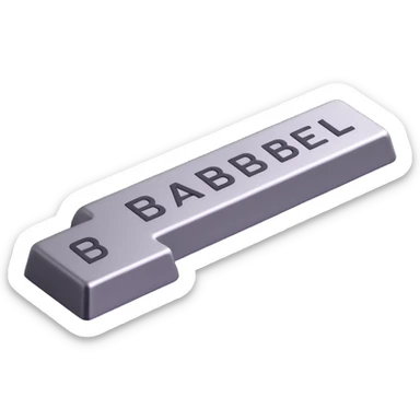 Silver language translation bar with Babel symbol sticker