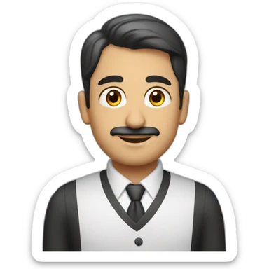 Food and Beverage manager with Armenian flag sticker