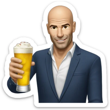 Zidane prend l’apéro sticker