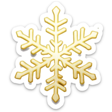 Snowflake with gold shimmer sticker