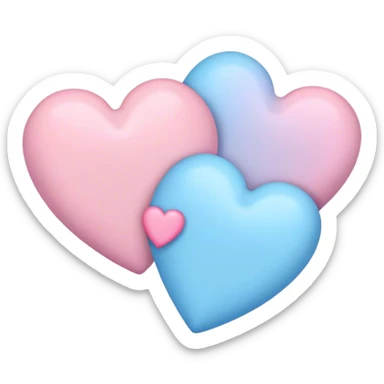Pastel hearts sticker