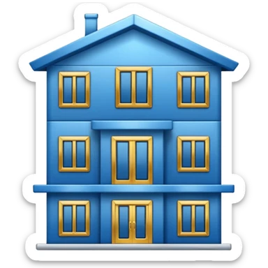 ELEMENTOS DE ARQUITECTURA COLOR AZUL sticker