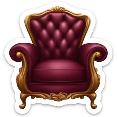 burgundy luxury chair sticker