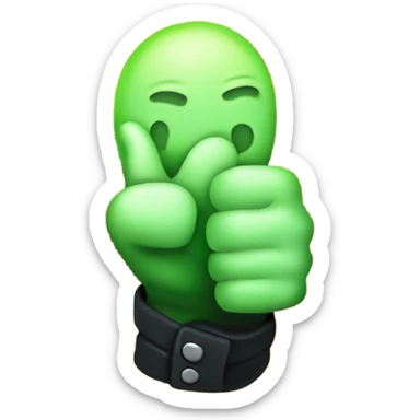 thumb up, glow in the dark paranormal style sticker