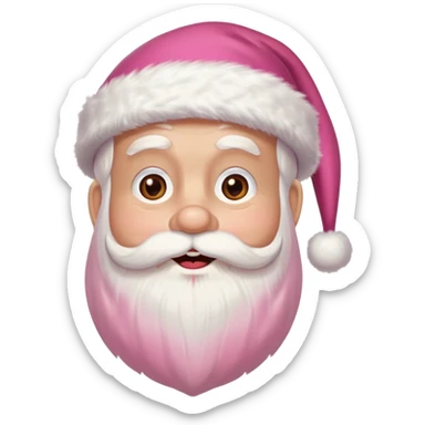 Cute Santa Claus with pink hat sticker