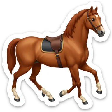 A chestnut horse without markings sticker