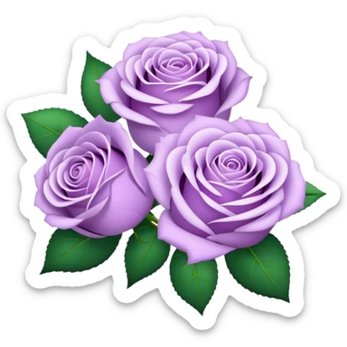 light Purple Rose Bouquet  sticker