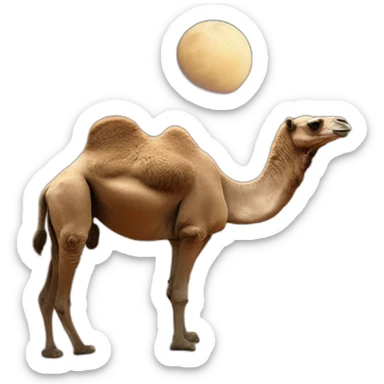 Camel on the moon sticker