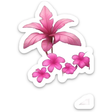 Pink rainforest jungle sticker