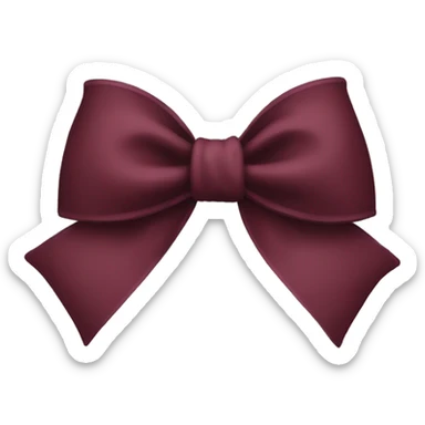 Burgundy bow sticker