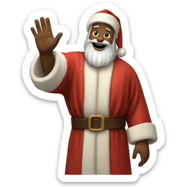 Santa giving Jesus a high five sticker