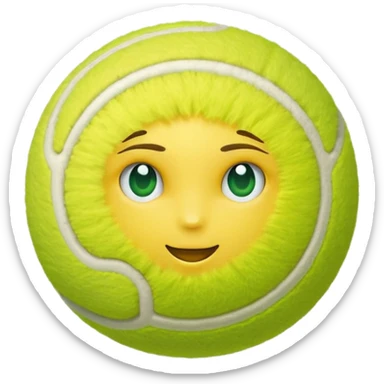 tennis ball with female gender sign sticker
