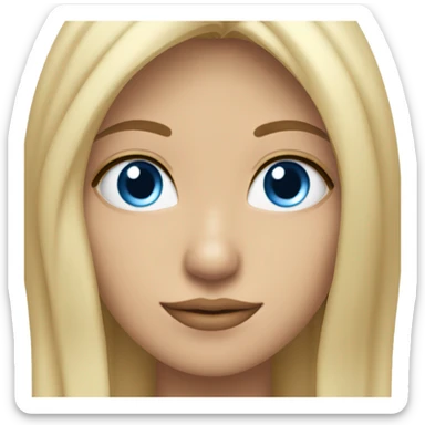 Chica rubia con ojos azules, blanquita de piel  sticker
