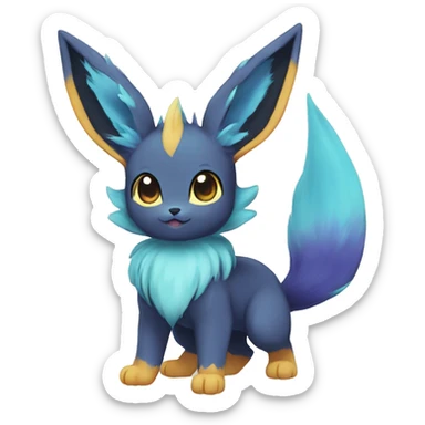 Colorful Kawaii Eeveelution-Cute-Pokémon-fusion full body sticker