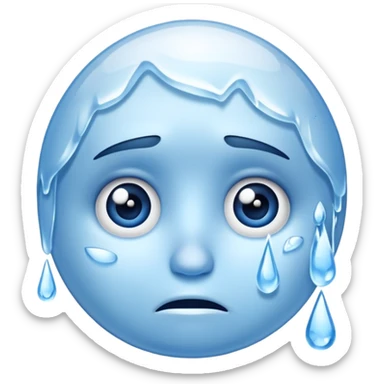 Frozen icy sad face iOs emoji sticker