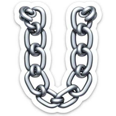 Vertical parallel chains sticker