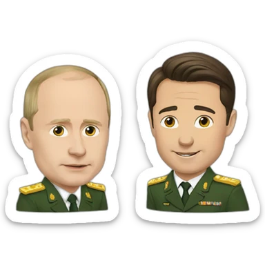 Putin and Zelenskiy sticker