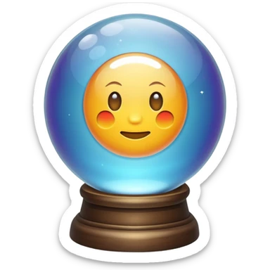 A crystal ball sticker