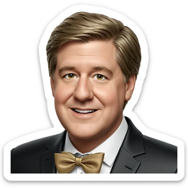 smiling boy in formal attire sticker