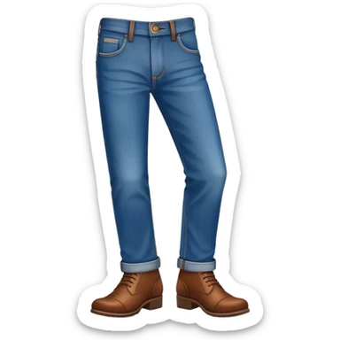 jeans and brown shoes sticker