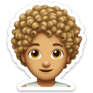 curly hair, acne sticker