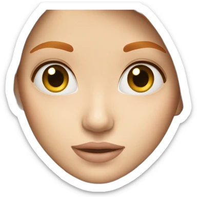 pretty-woman-with-long straigh ginger hair and asian eyes sticker