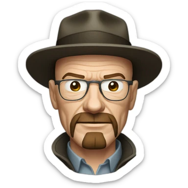 Walter White in fedora sticker