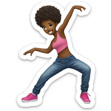 A girls doing breakdance sticker