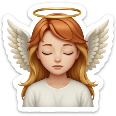 Sleepy angel with auburn hair the blonde balayage sticker