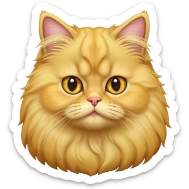 Yellow Persian cat  sticker