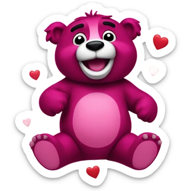 lotso with hearts sticker